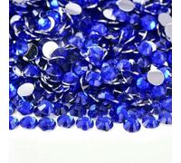 Pietre di strass in resina con retro piatto da 2 mm, 3,0 mm, 4,0 mm, 5 mm e 6 mm, rotonde, non termoadesive, per artigianato fai da te, decorazioni per scarpe, zaffiro, 5 mm, 1500 pezzi