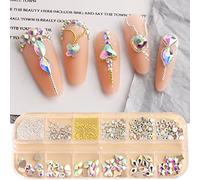 Pietre di vetro a fondo piatto variopinte trasparenti di progettazione di strass di progettazione mista per la decorazione di