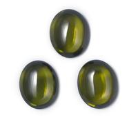Pietre di zirconia cubica sintetica, 4 x 6-9 x 11 mm, granato cabochon ovale, pietre preziose sfuse per la creazione di gioielli, verde oliva GN8, 8 x 10 mm (10 pezzi)