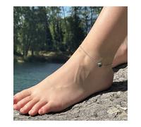 Pietre E Minerali. Bracciale Alla Caviglia 1 Perla Epidote D'Australia 8 Mm