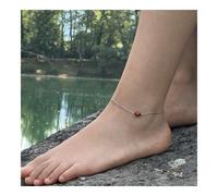 Pietre E Minerali. Bracciale Alla Caviglia 1 Perla Mookaite D'Australia Catena E