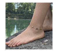 Pietre E Minerali. Bracciale Alla Caviglia 5 Perle Mookaite D'Australia Catena