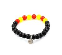 Pietre E Minerali. Bracciale Catalano Perle Di Agata Nera + Agata Gialla + Agata