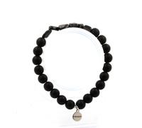Pietre E Minerali. Bracciale Hypersthène D'Egitto + Perle Onice Nero Opaco 8 Mm.
