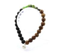 Pietre E Minerali. Bracciale In Giada Nephrite Di Xiuyan Cina + Perle Onice Nero