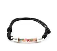 Pietre E Minerali. Bracciale In Tormalina Multicolore Grezzo. Colore Nero.