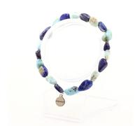 Pietre E Minerali. Bracciale Larimar Della Repubblica Dominicana + Lapis Lazuli