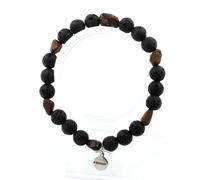 Pietre E Minerali. Bracciale Opale Boulder D'Australia + Perle Di Lava 8 Mm. Fab