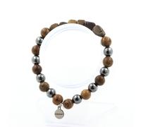 Pietre E Minéraux. Braccialetto Opale Matrice Australia + Perle Ematite + Boi