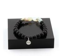 Pietre E Minerali. Bracciale Opale Multicolore D'Australia + Perle Onice Nero