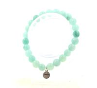 Pietre E Minerali. Bracciale Perle Angélite 8 Mm. Fabbricato In Francia. Taglia