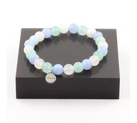 Pietre E Minerali. Bracciale Perle Angelite + Acquamarina + Pietra Di Luna 8