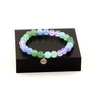 Pietre E Minerali. Bracciale Perle Angelite + Avventurina + Acquamarina + Cal