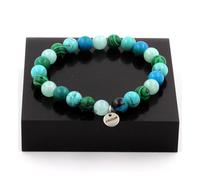 Pietre E Minerali. Bracciale Perle Angélite + Malachite + Turchese + Cianite