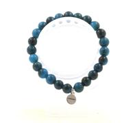 Pietre E Minerali. Bracciale Perle Apatite 8 Mm. Fabbricato In Francia. Taglia P