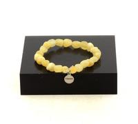 Pietre E Minerali. Bracciale Perle Calcite Gialla Del Regno Unito. Realizzato In