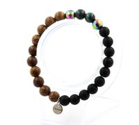 Pietre E Minerali. Bracciale Perle Di Malachite Del Congo + Ematite Multicolore