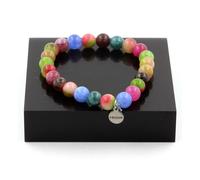 Pietre E Minerali. Bracciale Perle Di Tormalina Multicolore + Tormalina Melone