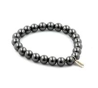 Pietre E Minerali. Bracciale Perle Ematite 8 Mm. Fabbricato In Francia.