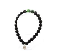 Pietre E Minerali. Bracciale Perle Epidote D'Australia + Agata Nera + Lava +