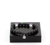 Pietre E Minerali. Bracciale Perle Epidoto D'Australia + Ametista + Quarzo +
