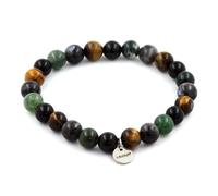 Pietre E Minerali. Bracciale Perle Labradorite + Agata Muschio + Occhio Di Tigre