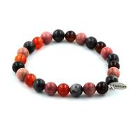 Pietre E Minerali. Bracciale Perle Labradorite + Agata Striata + Rodonite 8