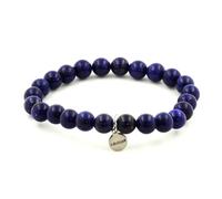 Pietre E Minerali. Bracciale Perle Lapis Lazuli 8 Mm. Fabbricato In Francia.