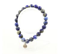 Pietre E Minerali. Bracciale Perle Lapis Lazuli Del Pakistan 8 Mm. Qualità 5A.