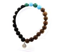 Pietre E Minerali. Bracciale Perle Malachite Del Congo + Calcedonio Blu + ONICE