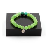 Pietre E Minerali. Bracciale Perle Malachite Del Congo + Peridoto 8 Mm.