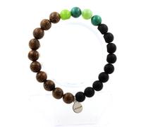 Pietre E Minerali. Bracciale Perle Malachite Del Congo + Peridoto + ONICE NERO M