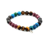 Pietre E Minerali. Bracciale Perle Occhio Di Tigre + Labradorite + Lepidolite +