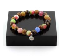 Pietre E Minerali. Bracciale Perle Occhio Di Tigre + Tormalina Multicolore + T