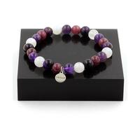 Pietre E Minerali. Bracciale Perle Occhio Di Tigre Viola + Ametista + Pietra