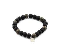 Pietre E Minerali. Bracciale Perle Onice Nero Opaco + Pirite Del Sudafrica 8