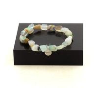 Pietre E Minerali. Bracciale Perle Opale Multicolore D'Australia. Fabbricato In