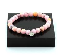 Pietre E Minerali. Bracciale Perle Opale Rosa 8 Mm. Fabbricato In Francia.