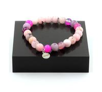 Pietre E Minerali. Bracciale Perle Opale Rosa + Agata Ribbons Rosa + Agata Ve