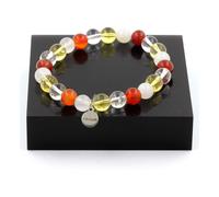 Pietre E Minerali. Bracciale Perle Pietra Di Luna + Citrino + Quarzo + Agata