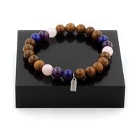 Pietre E Minerali. Bracciale Perle Quarzo Rosa + LAPIS LAZULI + AMETISTA + B
