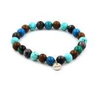 Pietre E Minerali. Bracciale Perle Turchese + Crisocolla + Labradorite + Bo