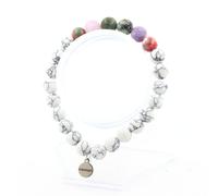 Pietre E Minerali. Bracciale Perle Turchesi Africane + Mica Viola Opaca + Ja