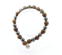 Pietre E Minerali. Bracciale Perle Zaffiro Di Mogok, Birmania, Myanmar + Ematite