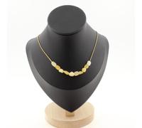 Pietre E Minerali. Collana 10 Perle Calcite Gialla Del Regno Unito. Catena In