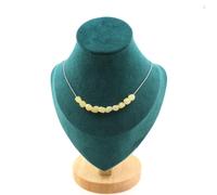 Pietre E Minerali. Collana 10 Perle Calcite Gialla Del Regno Unito. Catena In