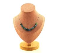 Pietre E Minerali. Collana 11 Perle Apatite Blu Del Brasile + Crisocolla