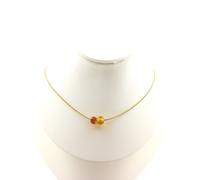 Pietre E Minerali. Collana 2 Perle Ambra Vera Del Mare Baltico. Chain