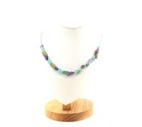 Pietre E Minerali. Collana 20 Perle Di Amazonite Del Brasile + Turchese Africano