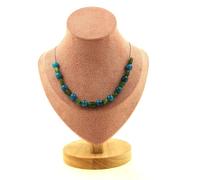 Pietre E Minerali. Collana 20 Perle Diopside Del Brasile + Apatite 8 Mm Catena